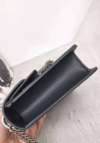 Jess Mini Square Leather Shoulder Bag Black