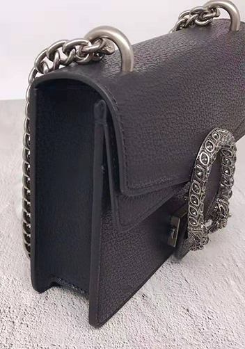 Jess Mini Square Leather Shoulder Bag Black