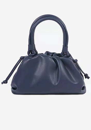 Dina Leather Clutch Top Handle And Shoulder Bag Blue