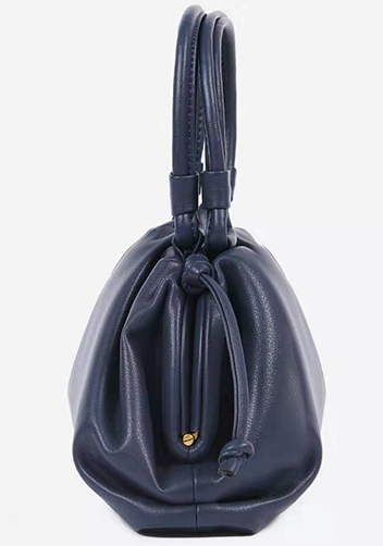 Dina Leather Clutch Top Handle And Shoulder Bag Blue