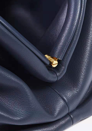 Dina Leather Clutch Top Handle And Shoulder Bag Blue