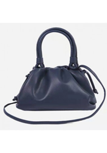 Dina Leather Clutch Top Handle And Shoulder Bag Blue