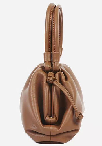 Dina Leather Clutch Top Handle And Shoulder Bag Brown