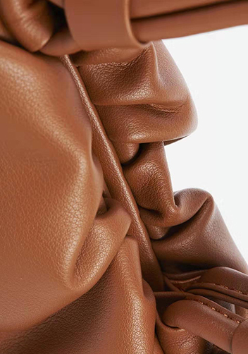 Dina Leather Clutch Top Handle And Shoulder Bag Brown