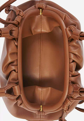 Dina Leather Clutch Top Handle And Shoulder Bag Brown
