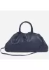 Dina Leather Large Clutch Top Handle And Shoulder Bag Blue