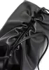Dina Leather Large Clutch Shoulder Bag Black
