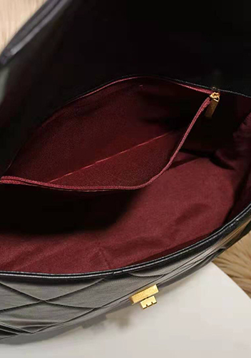 Adele Flap Medium Leather Bag Black