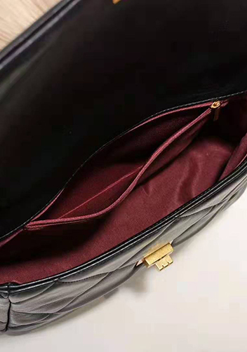 Adele Flap Small Leather Bag Black
