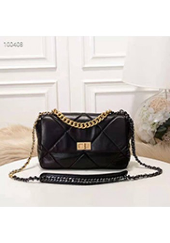 Adele Flap Small Leather Bag Black