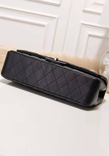 Adele Flap Medium Grain Leather Black