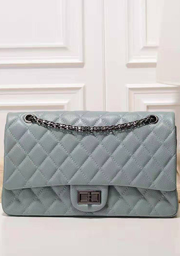 Adele Flap Medium Grain Leather Blue