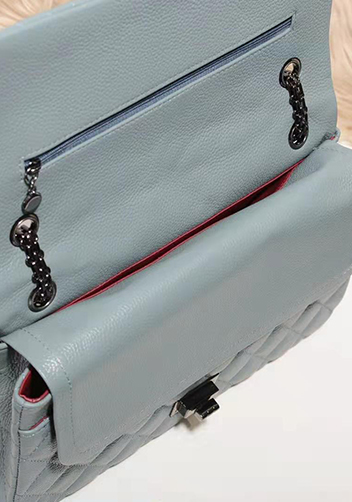 Adele Flap Medium Grain Leather Blue