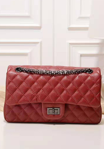 Adele Flap Medium Grain Leather Burgundy