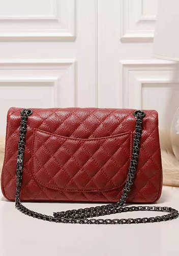 Adele Flap Medium Grain Leather Burgundy