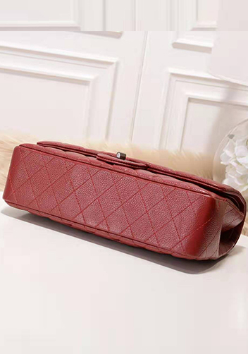 Adele Flap Medium Grain Leather Burgundy