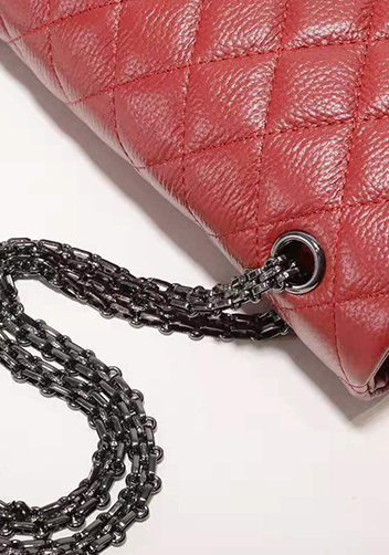 Adele Flap Medium Grain Leather Burgundy