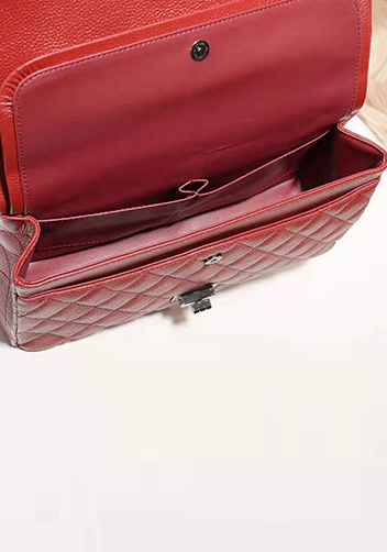 Adele Flap Medium Grain Leather Burgundy