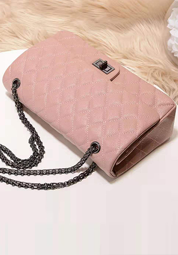 Adele Flap Medium Grain Leather Pink