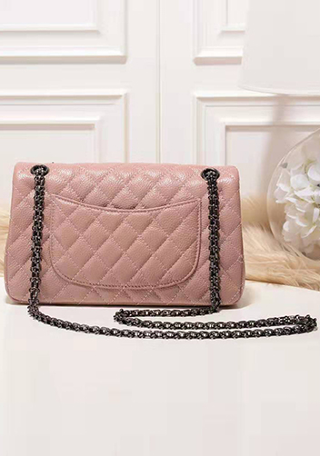 Adele Flap Medium Grain Leather Pink