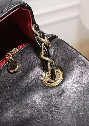 Adele Flap Small Cowhide Black