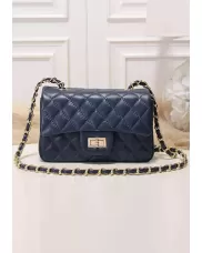Adele Flap Small Cowhide Blue