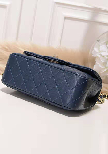 Adele Flap Small Cowhide Blue