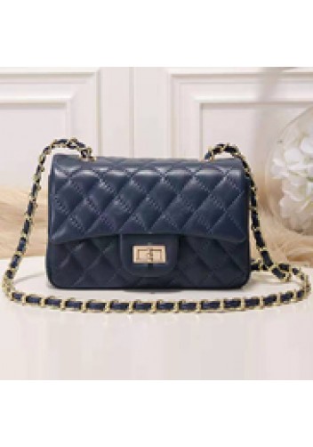 Adele Flap Small Cowhide Blue
