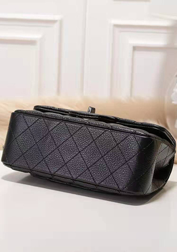 Adele Flap Small Grain Leather Black