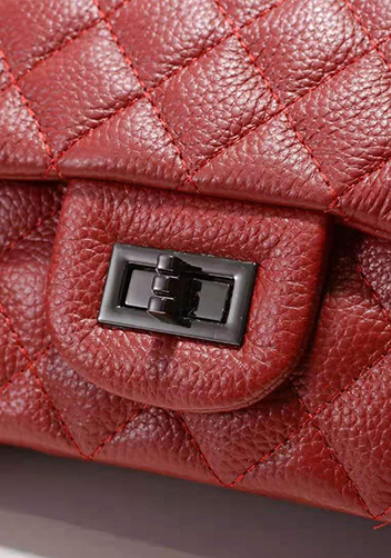 Adele Flap Small Grain Leather Burgundy