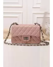 Adele Flap Small Grain Leather Pink