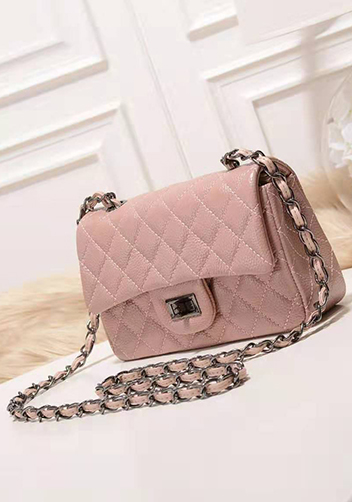 Adele Flap Small Grain Leather Pink