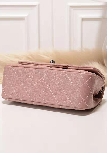 Adele Flap Small Grain Leather Pink