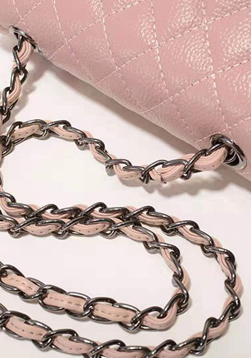 Adele Flap Small Grain Leather Pink