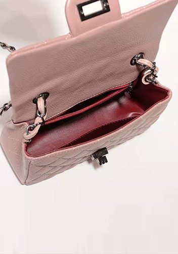 Adele Flap Small Grain Leather Pink