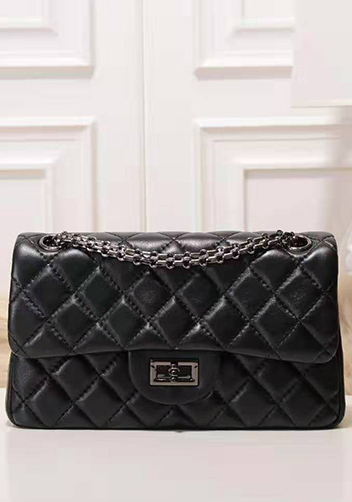 Adele Flap Small Lambskin Black