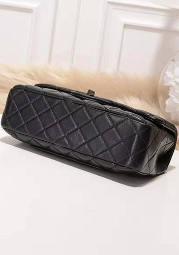 Adele Flap Small Lambskin Black