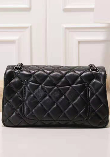 Adele Flap Small Lambskin Black