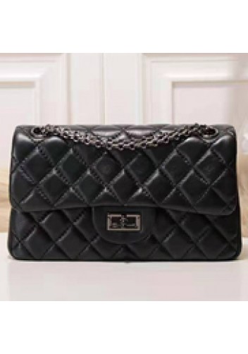 Adele Flap Small Lambskin Black