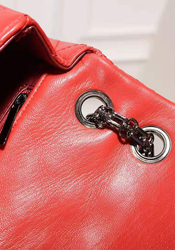 Adele Flap Small Lambskin Red