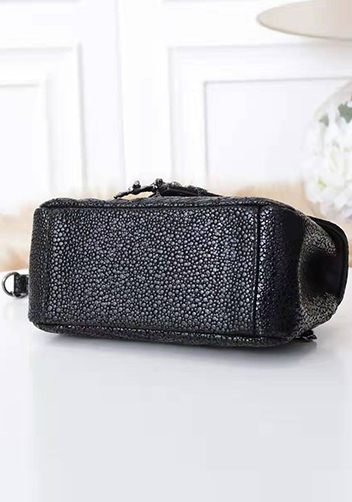 Yvonne Leather Large Flap Bag Black