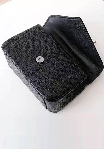 Yvonne Leather Large Flap Bag Black