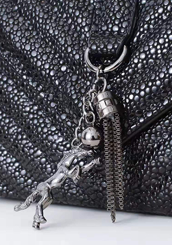 Yvonne Leather Large Flap Bag Black