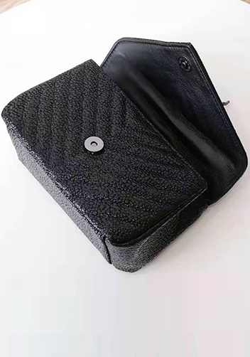 Yvonne Leather Medium Flap Bag Black