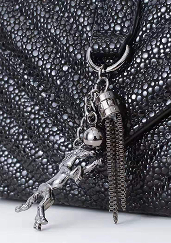 Yvonne Leather Small Flap Bag Black