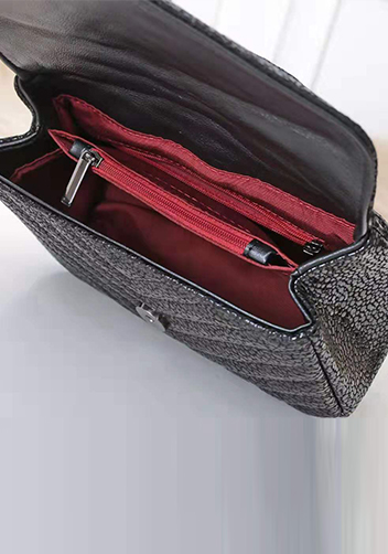 Yvonne Leather Small Flap Bag Black