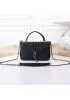 Yvonne Leather Small Flap Bag Black