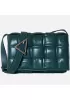 Mia Plaid Square Leather Shoulder Bag Green