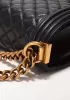 Ingrid Diamond Shape Leather Flap Black Gold Hardware