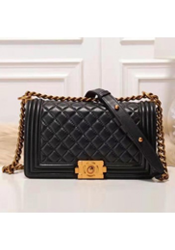 Ingrid Diamond Shape Leather Flap Black Gold Hardware